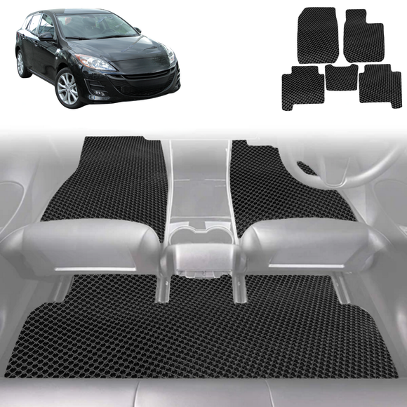 6D Diamond Car Floor Mats for Mazda 3 2009 - 2013 (BL) - Custom-Fit Carpet Liner