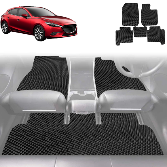 6D Diamond Car Floor Mats for Mazda 3 2014 - 2018 (BM BN) - Custom-Fit Carpet Liner