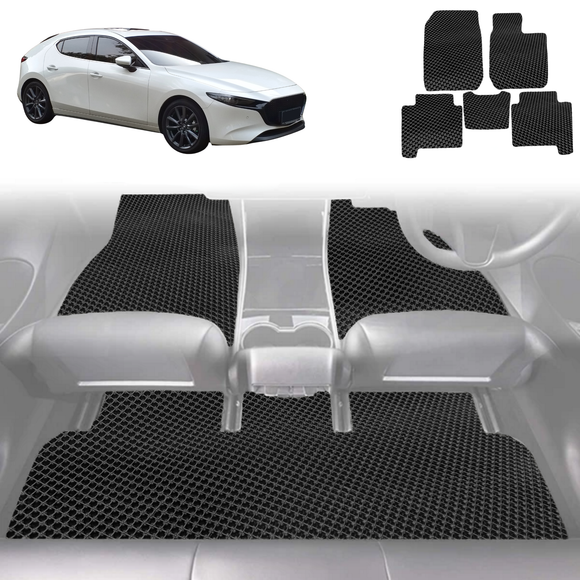 6D Diamond Car Floor Mats for Mazda 3 2019 - Current (BP) - Custom-Fit Carpet Liner