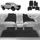 6D Diamond Car Floor Mats for Mazda BT-50 Dual Cab 2020 - 2024 (TF) - Custom-Fit Carpet Liner-5