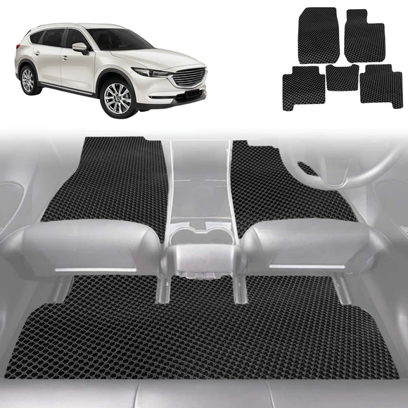6D Diamond Car Floor Mats for Mazda CX-8 2018 - Current (KG) - Custom-Fit Carpet Liner