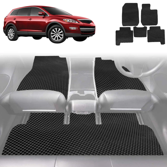 6D Diamond Car Floor Mats for Mazda CX-9 2007 - 2016 (TB) - Custom-Fit Carpet Liner