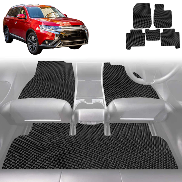 6D Diamond Car Floor Mats for Mitsubishi Outlander 2012 - 2018 (ZJ/ZK/ZL) - Custom-Fit Carpet Liner