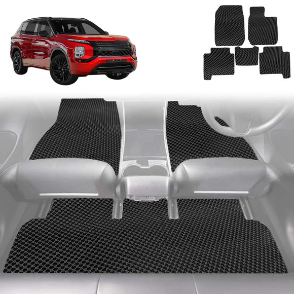 6D Diamond Car Floor Mats for Mitsubishi Outlander 2022 - Current (ZM) - Custom-Fit Carpet Liner