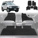 6D Diamond Car Floor Mats for Mitsubishi Pajero 2006 - 2021 (NS/NT/NW/NX) - Custom-Fit Carpet Liner-5