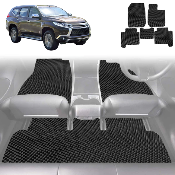 6D Diamond Car Floor Mats for Mitsubishi Pajero Sport 2015 - Current (KR/KS/QE/QF) - Custom-Fit Carpet Liner