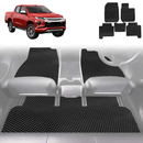 6D Diamond Car Floor Mats for Mitsubishi Triton Double Cab 2024 - Current (LC/MV) - Custom-Fit Carpet Liner-5