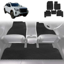 6D Diamond Car Floor Mats for Nissan Navara Dual Cab 2022 - Current Pro-4X - Custom-Fit Carpet Liner-5