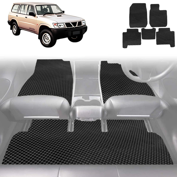 6D Diamond Car Floor Mats for Nissan Patrol Y61 1997 - 2016 SUV (Y61/GU) - Custom-Fit Carpet Liner