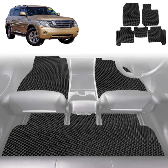 6D Diamond Car Floor Mats for Nissan Patrol Y62 2013 - Current (Y62) - Custom-Fit Carpet Liner