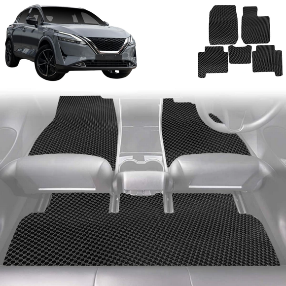 6D Diamond Car Floor Mats for Nissan QASHQAI 2022 - Current (J12) - Custom-Fit Carpet Liner