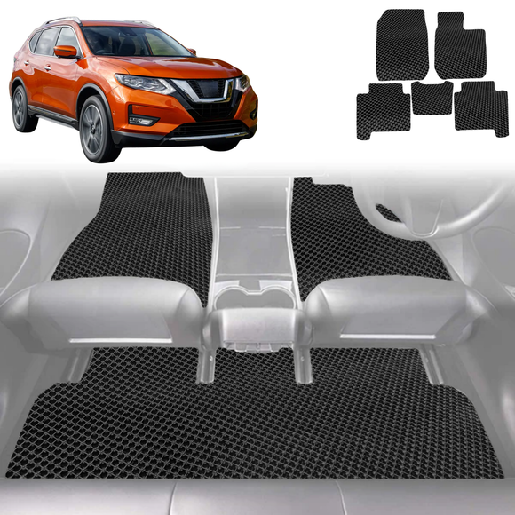 6D Diamond Car Floor Mats for Nissan X-TRAIL 2014 - 2022 (T32) - Custom-Fit Carpet Liner