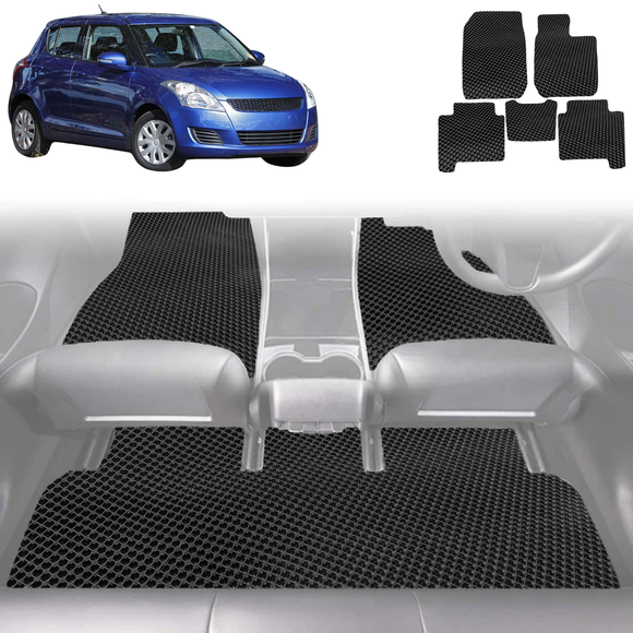 6D Diamond Car Floor Mats for Suzuki Swift 2011 - 2017 (FZ) - Custom-Fit Carpet Liner