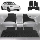 6D Diamond Car Floor Mats for Tesla Model Y 2022 - Current - Custom-Fit Carpet Liner-19