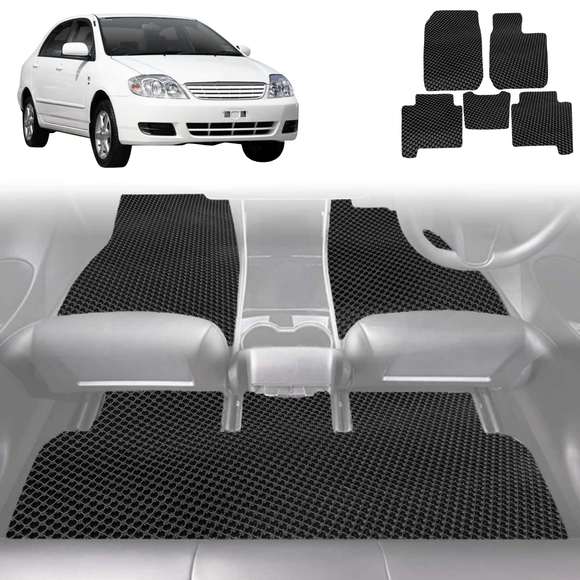 6D Diamond Car Floor Mats for Toyota Corolla 2002 - 2007 Hatch/Sedan (E120/130) - Custom-Fit Carpet Liner