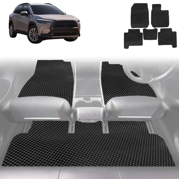 6D Diamond Car Floor Mats for Toyota Corolla Cross 2020 - Current (XG10) - Custom-Fit Carpet Liner