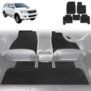 6D Diamond Car Floor Mats for Toyota Hilux Double Cab 2005 - 2015 - Custom-Fit Carpet Liner-5