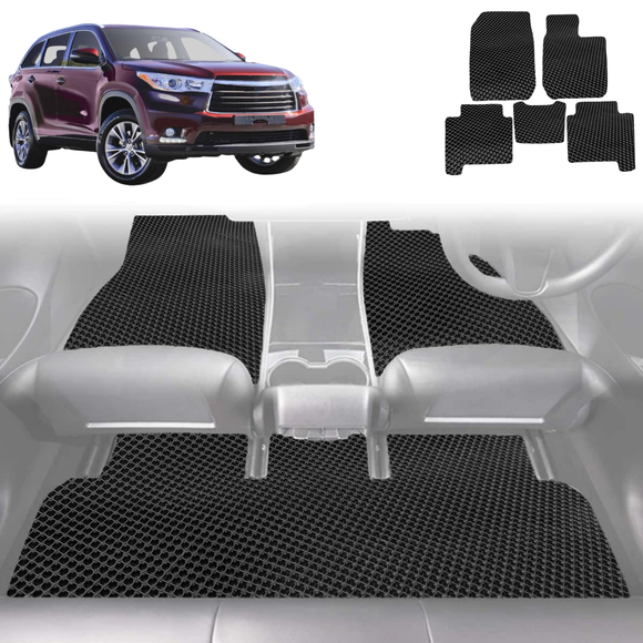 6D Diamond Car Floor Mats for Toyota Kluger 2014 - 2020 (XU50) - Custom-Fit Carpet Liner