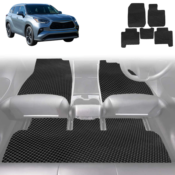 6D Diamond Car Floor Mats for Toyota Kluger 2021 - Current (XU70) - Custom-Fit Carpet Liner