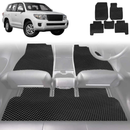 6D Diamond Car Floor Mats for Toyota LandCruiser 200 2012 - 2021 (GX GXL) - Custom-Fit Carpet Liner-5