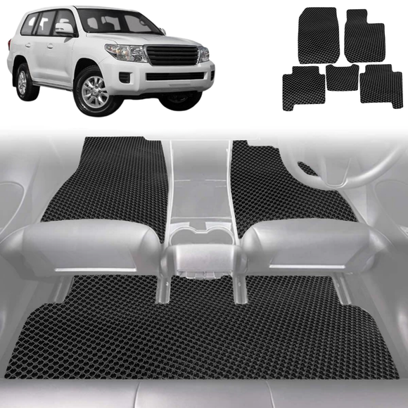6D Diamond Car Floor Mats for Toyota LandCruiser 200 2012 - 2021 (GX GXL) - Custom-Fit Carpet Liner