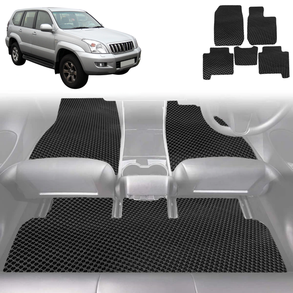 6D Diamond Car Floor Mats for Toyota Prado 2002 - 2009 (J120) - Custom-Fit Carpet Liner