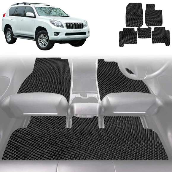 6D Diamond Car Floor Mats for Toyota Prado 2009 - 2013 (J150) - Custom-Fit Carpet Liner
