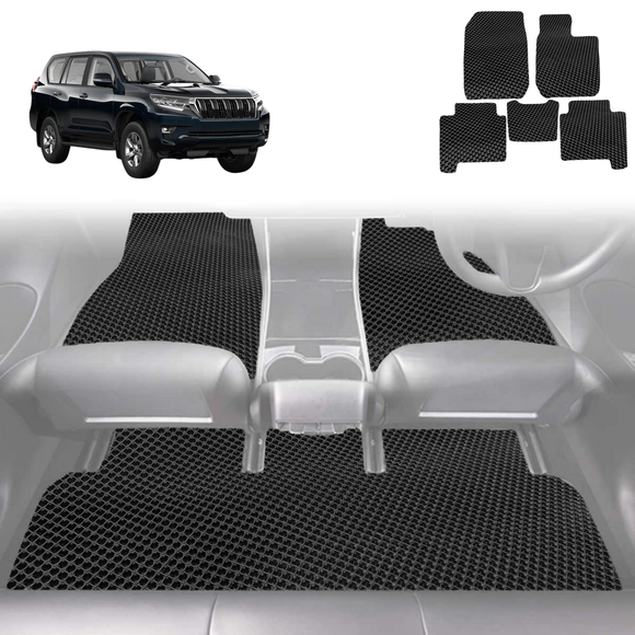 6D Diamond Car Floor Mats for Toyota Prado 2013 - 2024 (J150) - Custom-Fit Carpet Liner