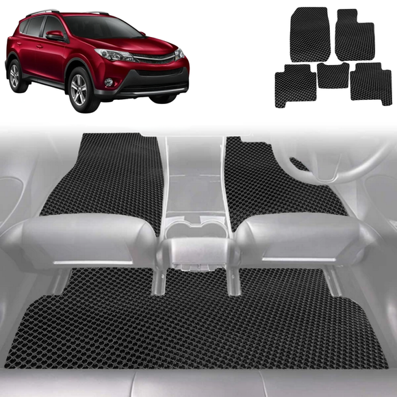 6D Diamond Car Floor Mats for Toyota RAV4 2012 - 2019 (XA40) - Custom-Fit Carpet Liner