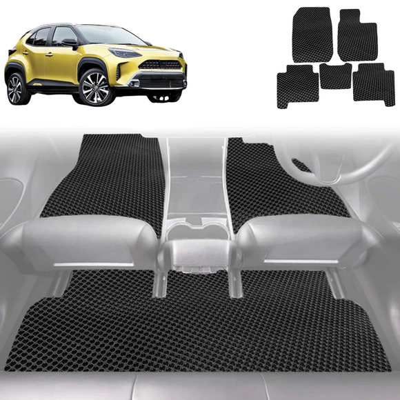 6D Diamond Car Floor Mats for Toyota Yaris Cross 2020 - Current - Custom-Fit Carpet Liner