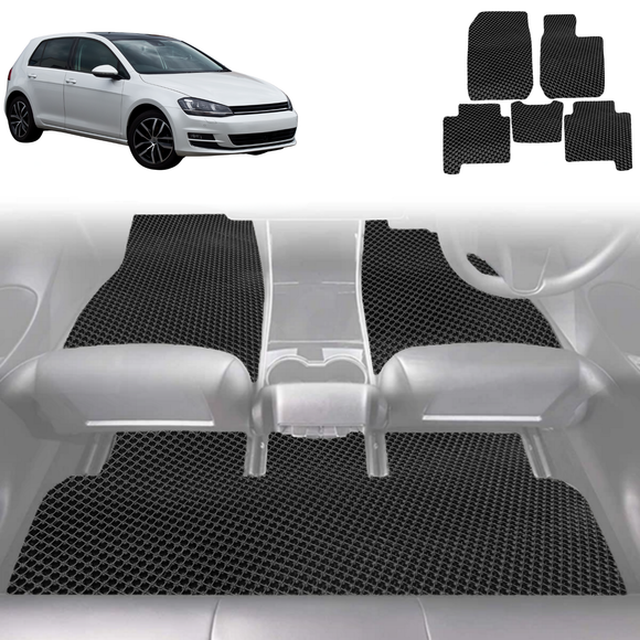 6D Diamond Car Floor Mats for VolksWagen Golf 2013 - 2021 Hatch/Wagon (MK7) - Custom-Fit Carpet Liner