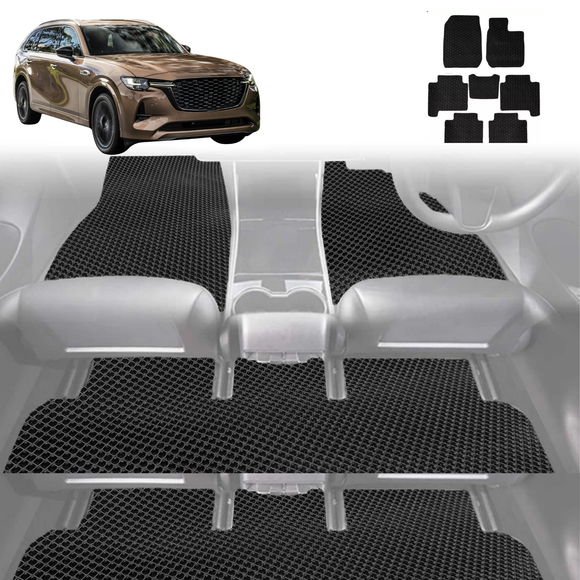 6D Diamond Car Floor Mats for Mazda CX-80 2025 - Current - Custom-Fit Carpet Liner