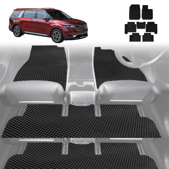 6D Diamond Car Floor Mats for Kia Carnival 2021 - Current (KA4) - Custom-Fit Carpet Liner