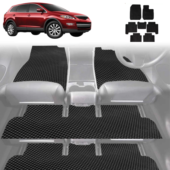 6D Diamond Car Floor Mats for Mazda CX-9 2007 - 2016 (TB) - Custom-Fit Carpet Liner