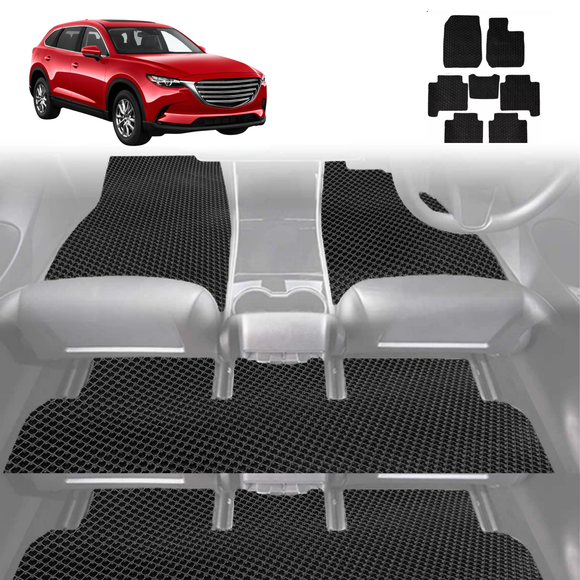 6D Diamond Car Floor Mats for Mazda CX-9 2016 - Current (TC) - Custom-Fit Carpet Liner