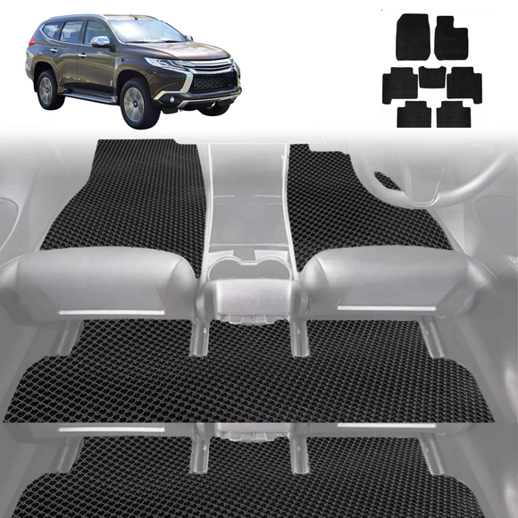 6D Diamond Car Floor Mats for Mitsubishi Pajero Sport 2015 - Current (KR/KS/QE/QF) - Custom-Fit Carpet Liner