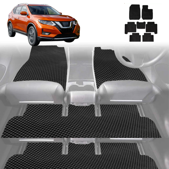 6D Diamond Car Floor Mats for Nissan X-TRAIL 2014 - 2022 (T32) - Custom-Fit Carpet Liner