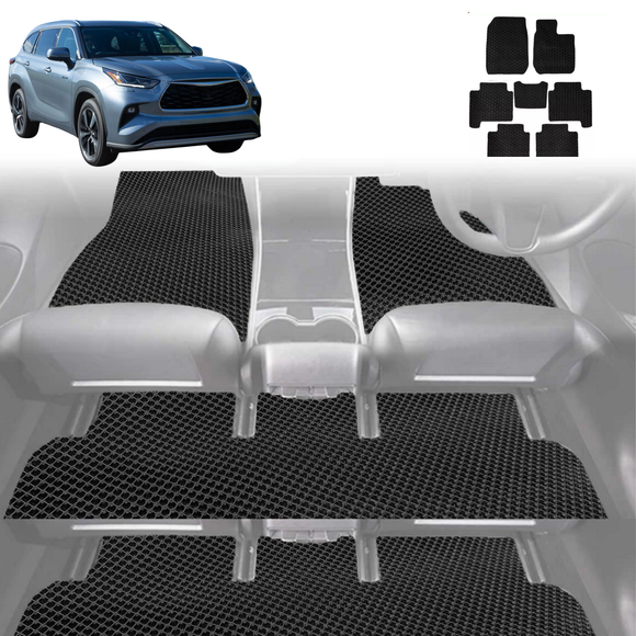 6D Diamond Car Floor Mats for Toyota Kluger 2021 - Current (XU70) - Custom-Fit Carpet Liner