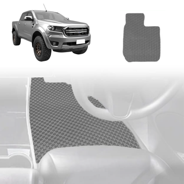6D Diamond Car Floor Mats for Ford Ranger 2018 - 2022 (PX3 Dual Cab Ute) - Custom-Fit Carpet Liner - 0