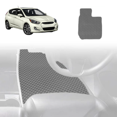 6D Diamond Car Floor Mats for Hyundai Accent 2011 - 2018 (R8) - Custom-Fit Carpet Liner - 0