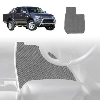 6D Diamond Car Floor Mats for Mitsubishi Triton Double Cab 2006 - 2015 (ML MN) - Custom-Fit Carpet Liner - 0