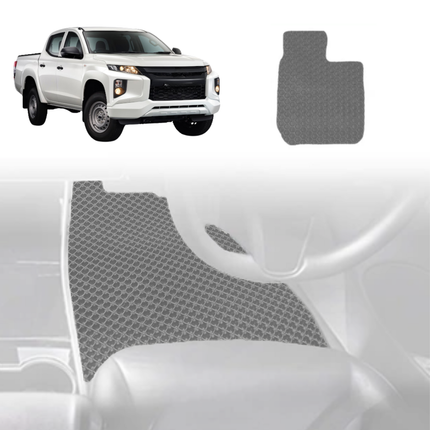 6D Diamond Car Floor Mats for Mitsubishi Triton Double Cab 2015 - 2023 (MQ MR) - Custom-Fit Carpet Liner - 0