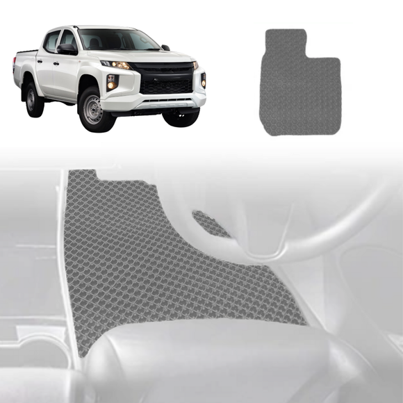 6D Diamond Car Floor Mats for Mitsubishi Triton Double Cab 2015 - 2023 (MQ MR) - Custom-Fit Carpet Liner