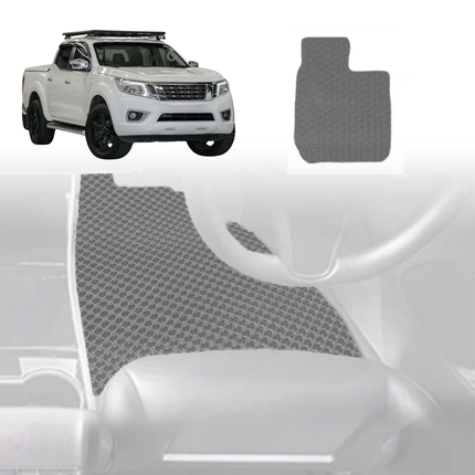6D Diamond Car Floor Mats for Nissan Navara Dual Cab 2015 - Current (NP300/D23 STX without rear cupholder) - Custom-Fit Carpet Liner - 0