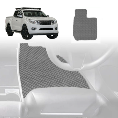 6D Diamond Car Floor Mats for Nissan Navara Dual Cab 2015 - Current (NP300/D23 STX with rear cupholder) - Custom-Fit Carpet Liner - 0