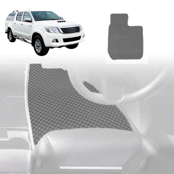 6D Diamond Car Floor Mats for Toyota Hilux Double Cab 2005 - 2015 - Custom-Fit Carpet Liner - 0