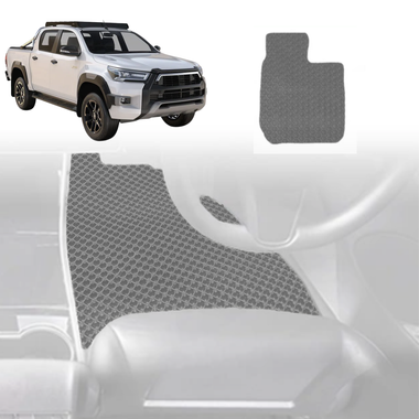 6D Diamond Car Floor Mats for Toyota Hilux Double Cab 2015 - Current - Custom-Fit Carpet Liner - 0