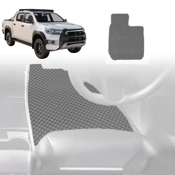 6D Diamond Car Floor Mats for Toyota Hilux Double Cab 2015 - Current - Custom-Fit Carpet Liner