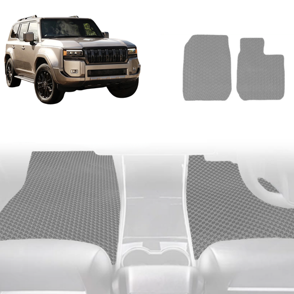 6D Diamond Car Floor Mats for Toyota LandCruiser Prado 2024 - Current (GX, GXL, VX, Altitude, Kakadu) - Custom-Fit Carpet Liner