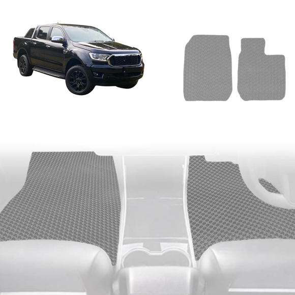 6D Diamond Car Floor Mats for Ford Ranger 2022 - Current PX Mk3 - Custom-Fit Carpet Liner